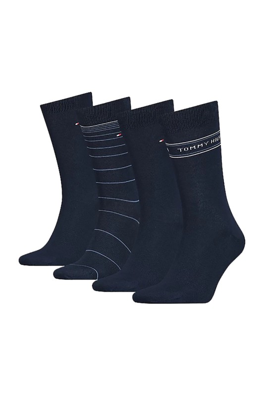 Tommy Hilfiger ανδρικές κάλτσες σε ειδική συσκευασία δώρου (Συσκευασία με 4 ζεύγη)-701220146-001