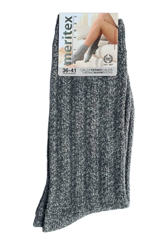 Meritex γυναικείες χειμερινές κάλτσες με πλέξη ριγωτή-411