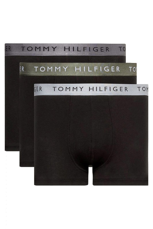 Tommy Hilfiger ανδρικά μποξεράκια με εξωτερικό λάστιχο Metallic Waistband Trunks Gift Set (Συσκ. 3 τεμαχίων)-UM0UM03028-0UB