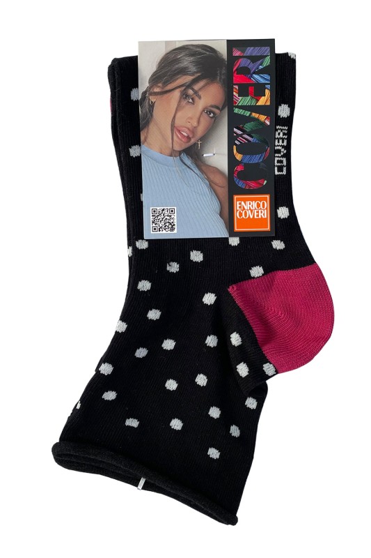 Enrico Coveri γυναικείες χειμερινές κάλτσες πουά-Self-13ASS