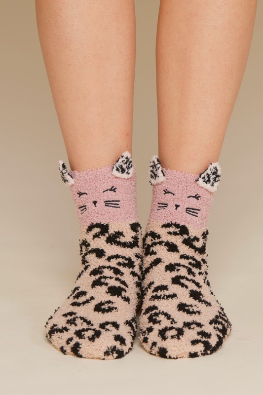 Noidìnotte γυναικείες μαλακές αντιολισθητικές κάλτσες 'Cat' -TR1013e