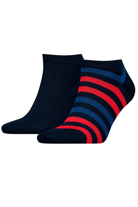 Tommy Hilfiger ανδρικές κάλτσες σοσόνια TH Men Duo Stripe Sneaker (Συσκ. με 2 ζεύγη)-382000001-085