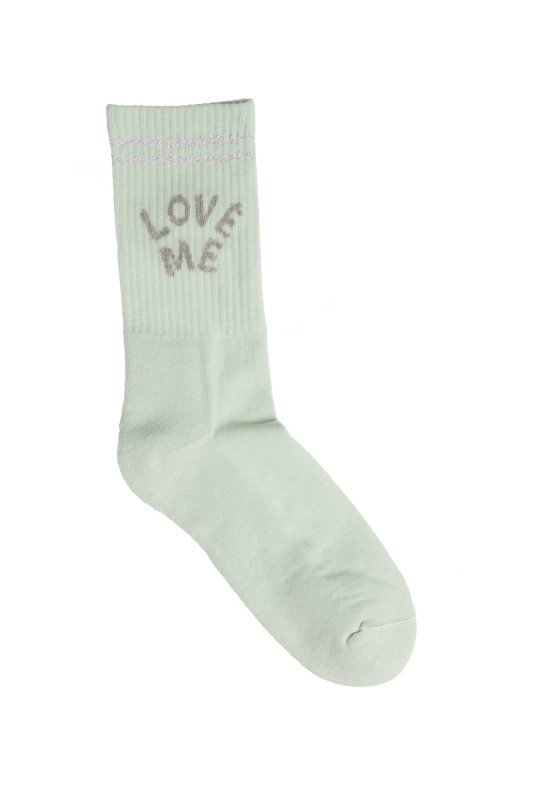 Mewe γυναικείες κάλτσες με πετσετέ πέλμα 'Love me'-1-3504d