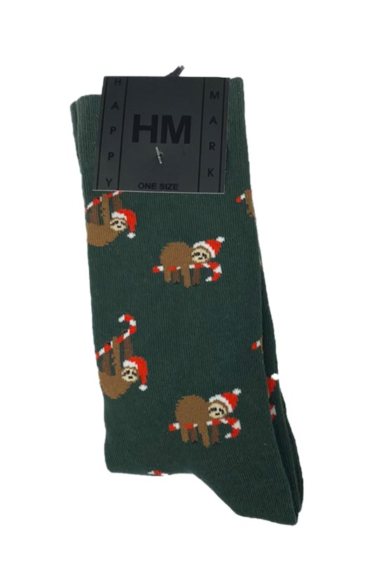 Γυναικείες κάλτσες χριστουγεννιάτικες 'Christmas Sloth''-HM1824
