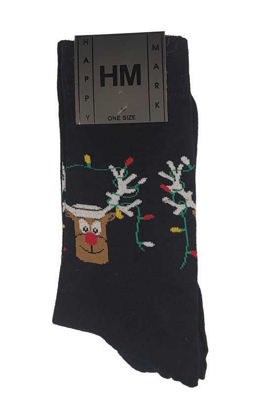 Ανδρικές κάλτσες χριστουγεννιάτικες "Reindeer"-HM1832