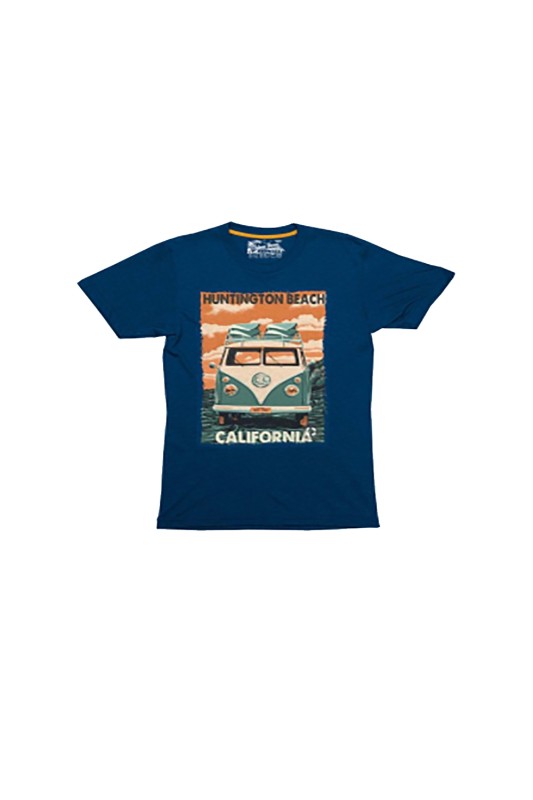 Johnny Brasco ανδρικό κοντομάνικο t-shirt με τύπωμα ''Huntington Beach'' - 056002B