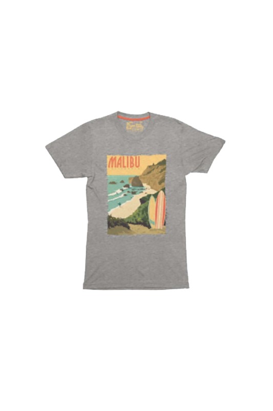 Johnny Brasco ανδρικό κοντομάνικο t-shirt με τύπωμα ''Malibu'' - 056002D