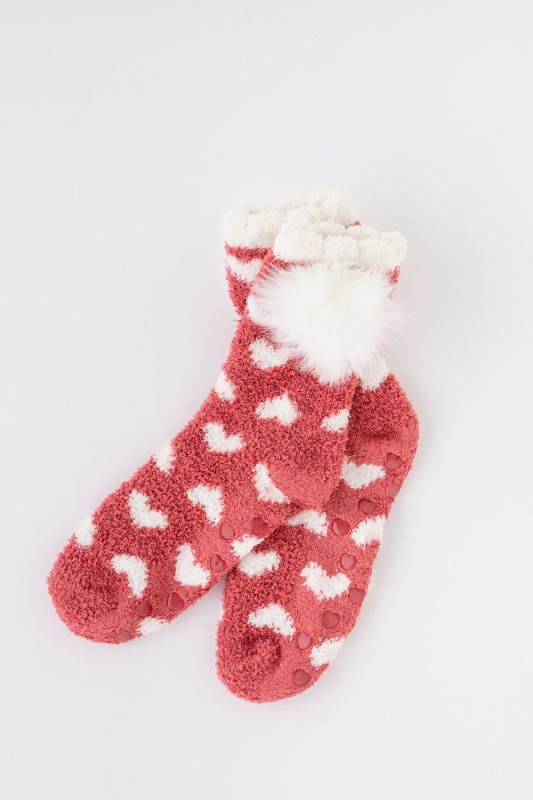 Noidìnotte γυναικείες αντιολισθητικές κάλτσες με γουνάκι-TR664-403