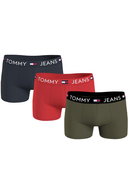 Tommy Jeans Ανδρικά μποξεράκια με εξωτερικό λάστιχο (Συσκ. 3 τεμαχίων)-UM0UM03290-0WC