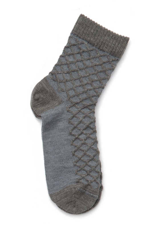 Mewe χειμερινή γυναικεία κάλτσα μάλλινη με πλέξη-1-4009