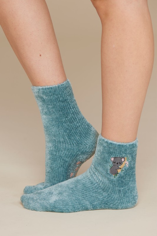 Noidìnotte γυναικείες αντιολισθητικές βελουτέ κάλτσες 'Koala'-TR1011e