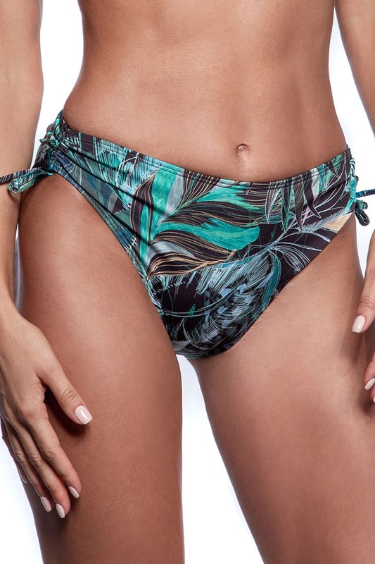 Bluepoint γυναικείο μαγιό bikini σλιπ ψηλόμεσο με σούρες στα πλαϊνά κανονικής κάλυψης ''Tropical Chaos''-22065140-26