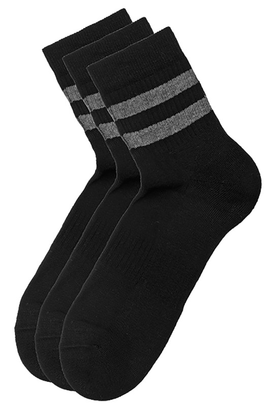 Mewe ανδρικές κάλτσες με πετσετέ πέλμα και ρίγα (3 Ζεύγη)-3502