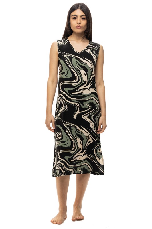 Koyote Γυναικείο καλοκαιρινό φόρεμα αμάνικο-ΚΓ6202a