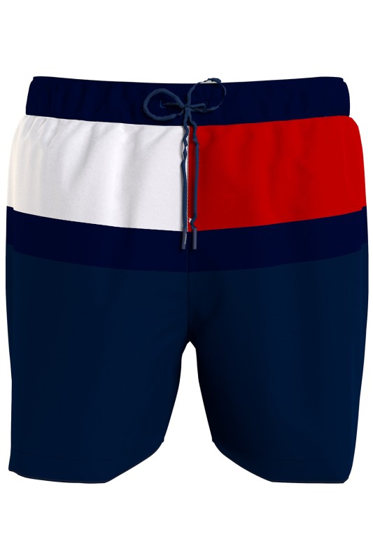 Tommy Hilfiger Ανδρικό μαγιό Hilfiger Flag Mid Length Swim Shotrs-UM0UM03259-DW5