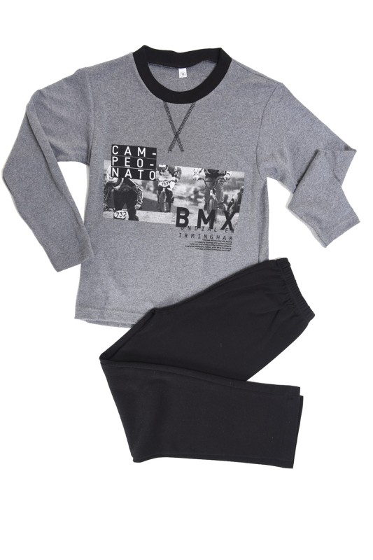 KOYOTE Εφηβική βαμβακερή πυτζάμα φούτερ "BMX" (10-16 ετών)-KY1012
