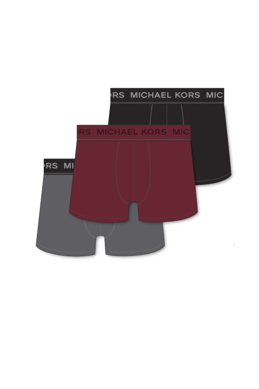 Michael Kors τριπλέτα Boxer "Biking Red" με λογότυπο στο λάστιχο (Συσκ. 3τμχ)-6F31T10773-634