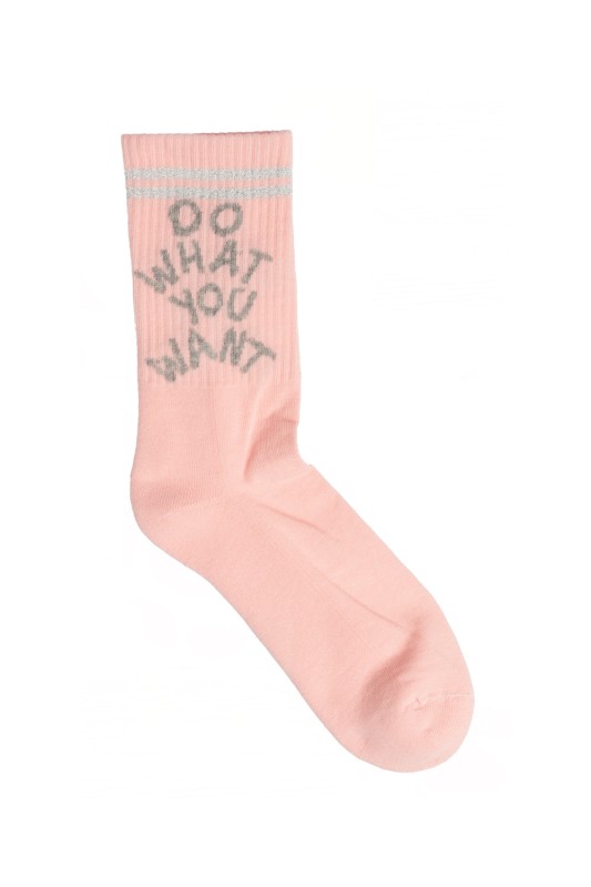 Mewe γυναικείες κάλτσες με πετσετέ πέλμα 'Do what you want'-1-3504f