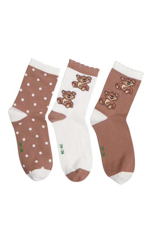 Mewe χειμερινές γυναικείες κάλτσες με σχέδια (Συσκ. 3 ζεύγη)-1-0702e