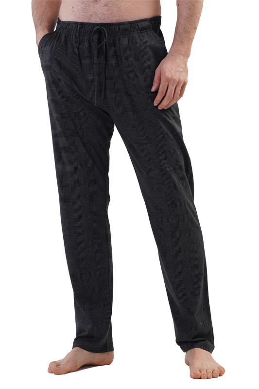 Vienetta Man Ανδρικό βαμβακερό παντελόνι καρό Plus Size (1XL-4Xl)-203108