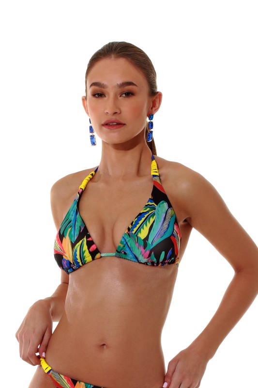 Bluepoint γυναικείο μαγιό bikini top τριγωνάκι δετό ''Summer Fever''-24066079-02