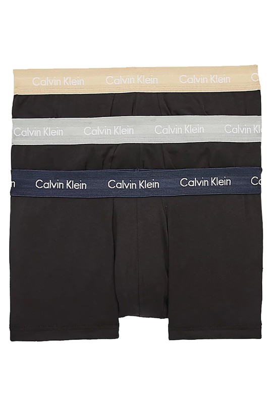 Calvin Klein Ανδρικά βαμβακερά μποξεράκια Low Rise Trunks (3 τμχ)-U2664G-6ED