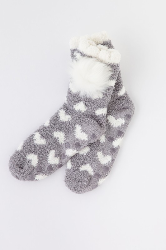 Noidìnotte γυναικείες αντιολισθητικές κάλτσες με γουνάκι-TR664-402