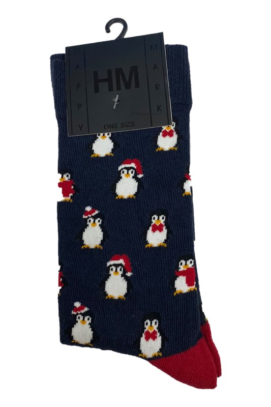 Γυναικείες κάλτσες χριστουγεννιάτικες 'Penguins''-HM1828