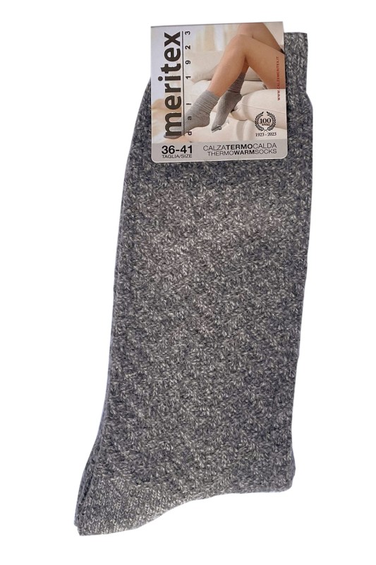 Meritex γυναικείες χειμερινές κάλτσες με πλέξη ψαροκόκκαλο-412