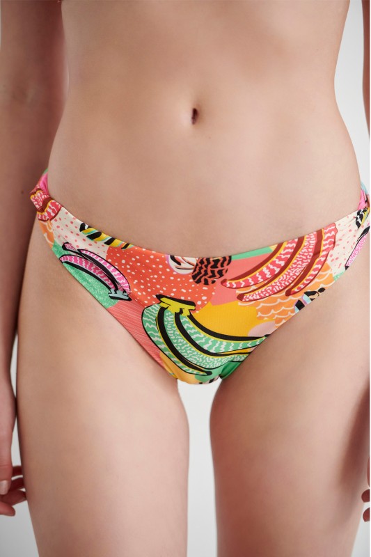 Blu4u γυναικείο μαγιό bikini σλιπ brazilian με μικρή σούρα στα πλαϊνά 'Pop Tropics'-23365104-13