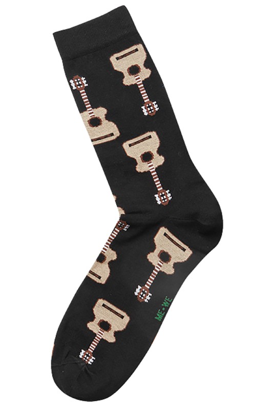 Mewe ανδρικές κάλτσες με σχέδιο ''Guitar''-2-1708f