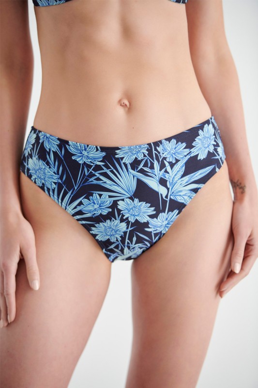 Blu4u γυναικείο μαγιό bikini σλιπ hipster με κανονική κάλυψη 'Contrast Bloom'-23365052-04