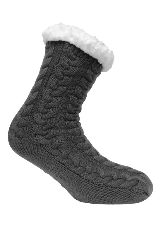  Walk Γυναικείες χειμερινές αντιολισθητικές κάλτσες με εσωτερικό γουνάκι-W1501-1