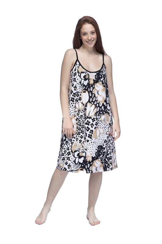 SilkDream Καλοκαιρινό φόρεμα με λεπτή τιράντα (Plus Size)-SD2132