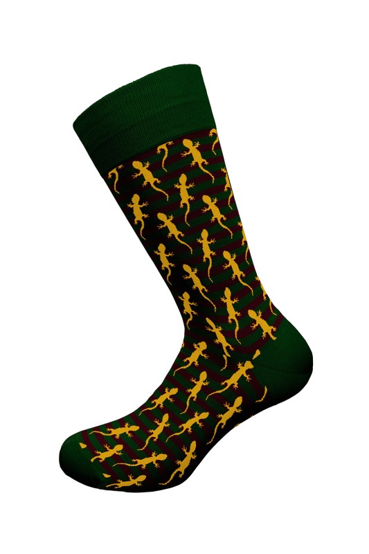 Walk Bamboo ανδρικές κάλτσες με σχέδιο Lizards-W304-25-40
