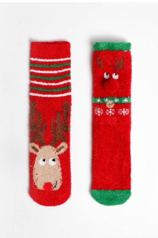 Admas γυναικείες χριστουγεννιάτικες κάλτσες σετ δώρου (2 ζεύγη)-21333-0