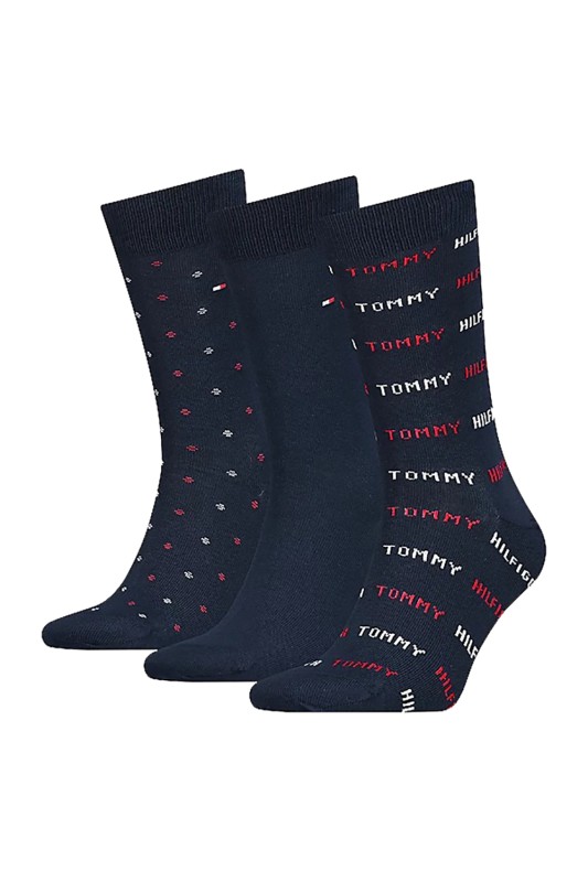 Tommy Hilfiger ανδρικές κάλτσες σε ειδική συσκευασία δώρου (Συσκευασία με 3 ζεύγη)-701220147-001