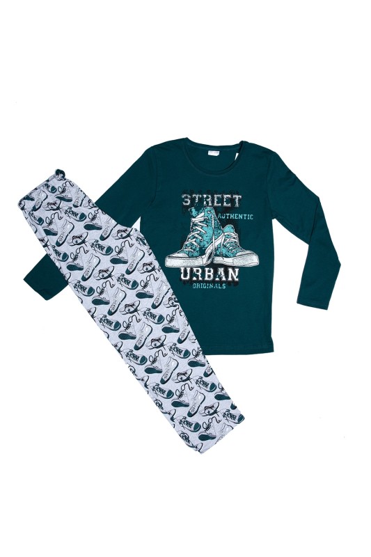 Vienetta Παιδική βαμβακερή πυτζάμα για αγόρια "Street Urban"-102042