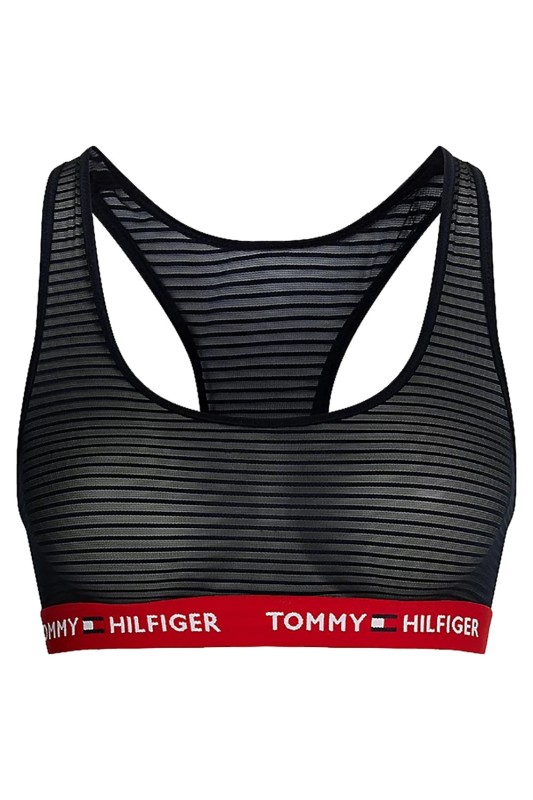 Tommy Hilfiger stripe mesh αθλητικό μπουστάκι - UW0UW02418-DW5
