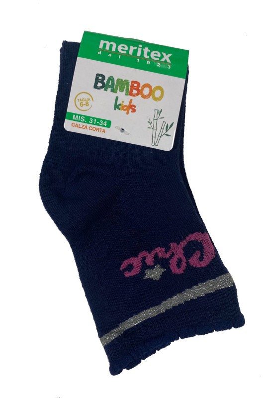Meritex Bamboo Παιδικές κοντές κάλτσες για κορίτσια "Chic"-4217