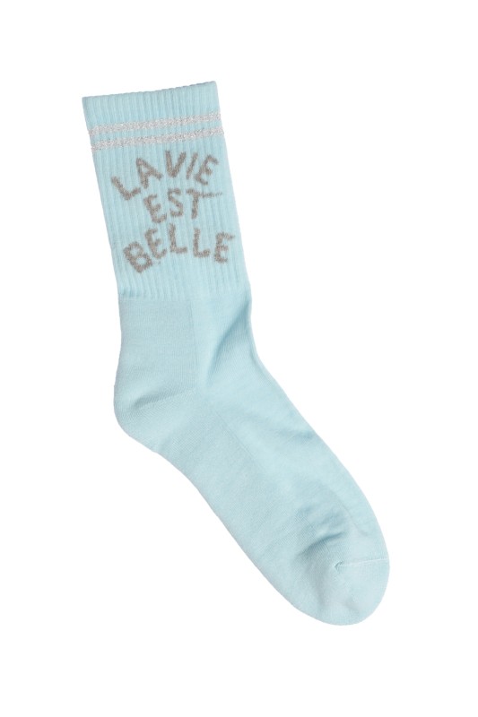 Mewe γυναικείες κάλτσες με πετσετέ πέλμα 'La vie est belle'-1-3504e