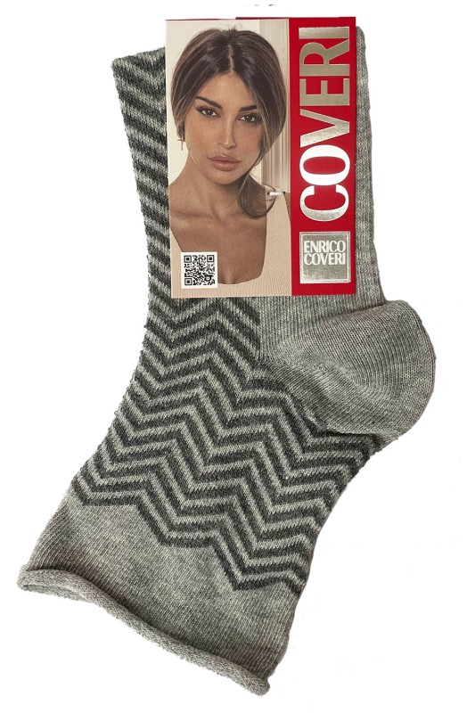 Enrico Coveri γυναικείες χειμερινές κάλτσες 'Herringbone' -LIFE-8ASS