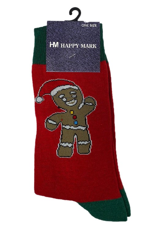 Ανδρικές κάλτσες χριστουγεννιάτικες 'Gingerbread''-HM1827
