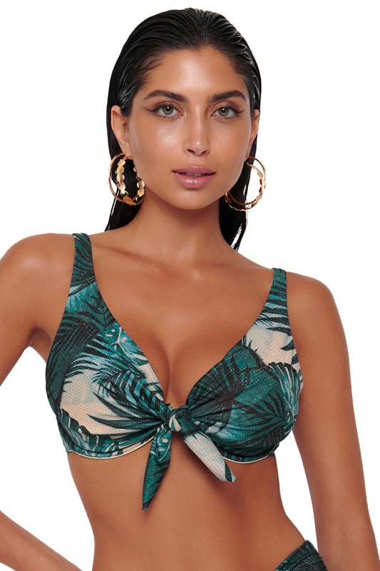 Bluepoint Γυναικείο μαγιό bikini top "Botanical-D Tox" με μπανέλα δίχως επένδυση (D cup)-24066064D-26