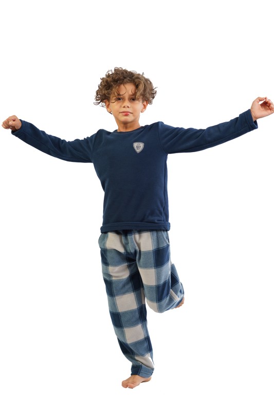 Vienetta Kids Εφηβική χειμερινή fleece πυτζάμα για αγόρια (09-16ετών)-103131