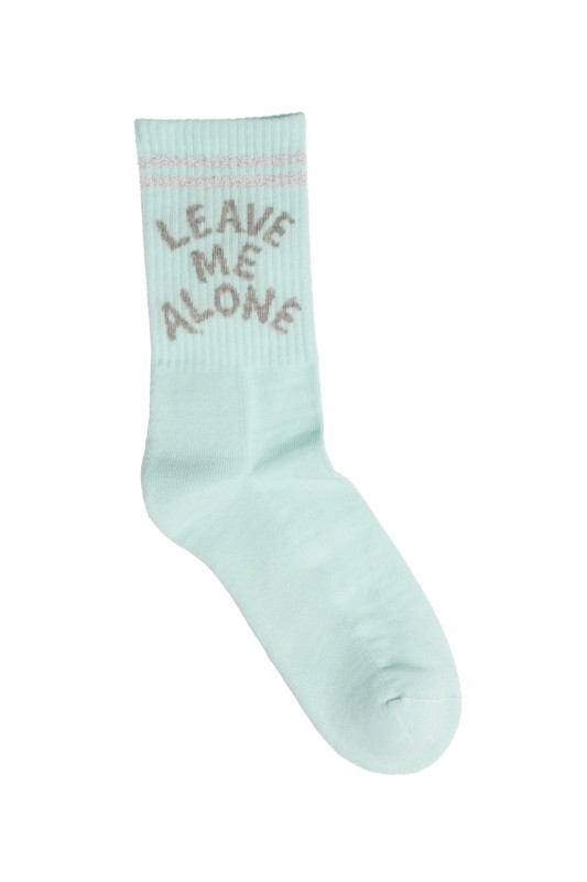 Mewe γυναικείες κάλτσες με πετσετέ πέλμα 'Leave me alone'-1-3504b