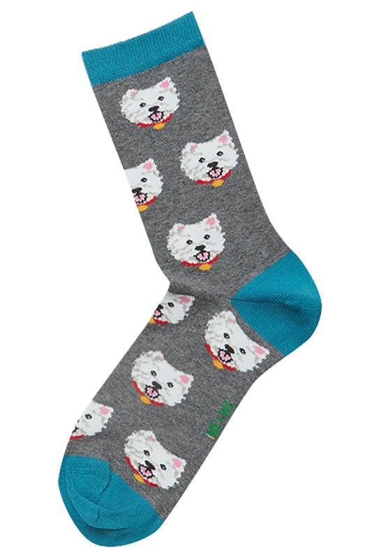  Mewe γυναικείες κάλτσες με σχέδιο ''Dog''-1-0100a
