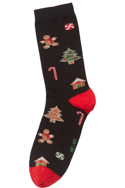 Mewe Ho Ho Ho Γυναικείες χριστουγεννιάτικες κάλτσες "Christmas"-1-0615-1e