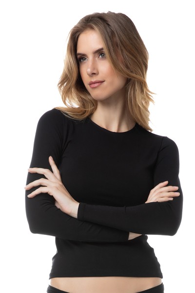 Minerva Fimelle Modal Γυναικείο φανελάκι με μακρύ μανίκι-91720-45