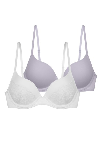 Dorina Eco Γυναικεία σουτιέν με μπανέλα ενίσχυση ''Amora'' Push Up Plunge (2 τμχ) (B, C, D Cup)-FXPG0032LA130-2X0355